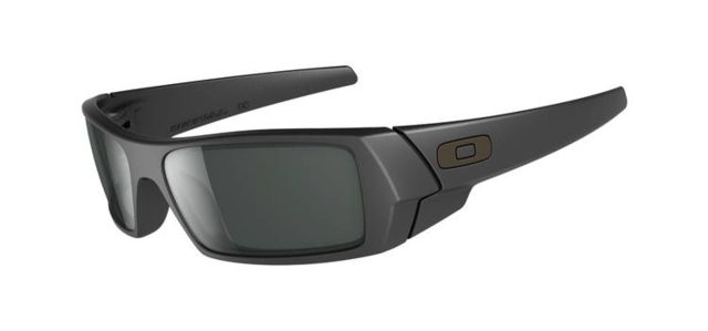 Oakley OO9014 Gascan Sunglasses - Men's Matte Black Frame Grey Lens