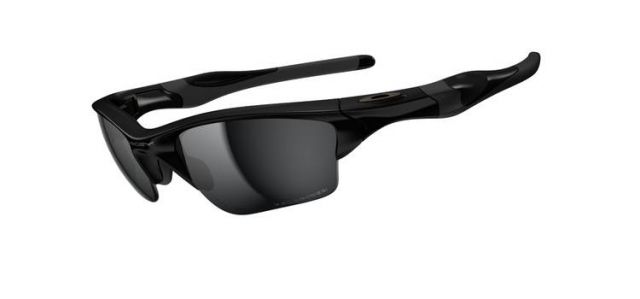 Oakley Half Jacket 2.0 XL Sunglasses Polished Black Frame w/ Black Iridium Polarized Lenses