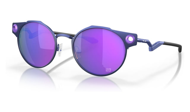 Oakley OO6046 Deadbolt Sunglasses - Men's Matte Navy Frame Prizm Violet Lens 50