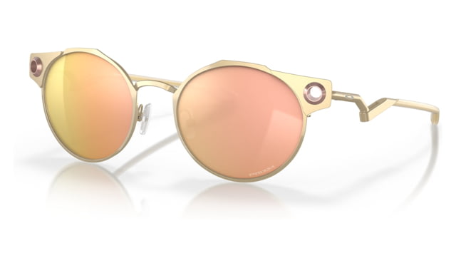 Oakley OO6046 Deadbolt Sunglasses - Men's Satin Light Gold Frame Prizm Rose Gold Lens 50