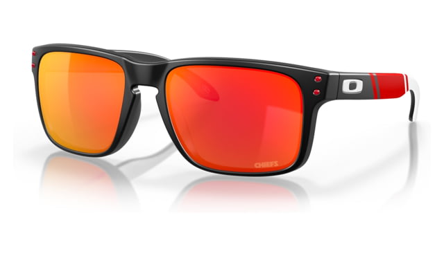 Oakley OO9102 Holbrook Sunglasses - Men's KC Matte Black Frame Prizm Ruby Lens 55