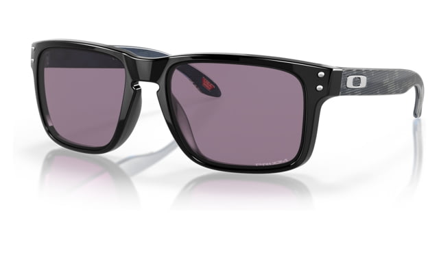 Oakley OO9102 Holbrook Sunglasses - Men's Polished Black Frame Prizm Grey Lens 55
