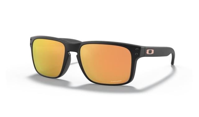 Oakley OO9244 Holbrook A Sunglasses - Men's Matte Black Frame Prizm Rose Gold Lens Asian Fit 56