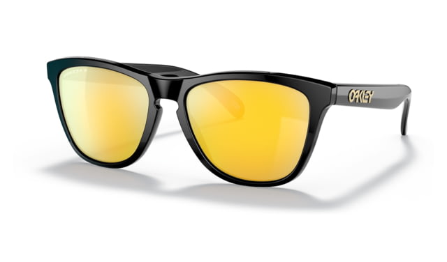 Oakley OO9245 Frogskins A Sunglasses - Men's Polished Black Frame Prizm 24K Polarized Lens Asian Fit 54