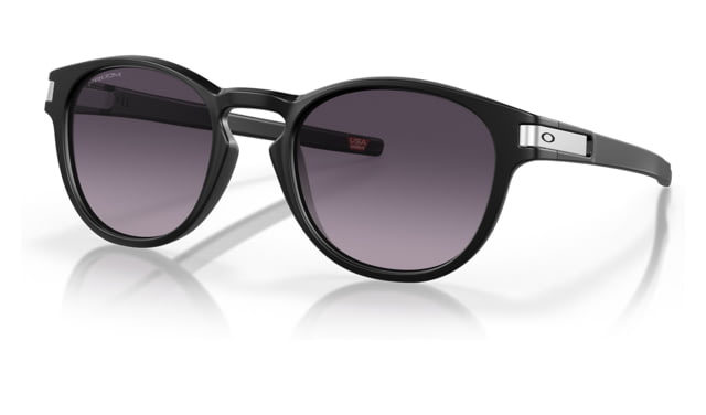 Oakley OO9349 Latch A Sunglasses - Men's Matte Black Frame Prizm Grey Gradient Lens Asian Fit 53