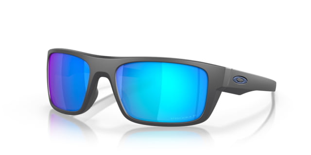 Oakley Oakley OO9367 Drop Point Sunglasses Matte Dark Grey Frame Prizm Sapphire Polarized Lenses