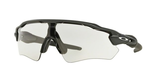Oakley Radar EV Path Sunglasses - Men's Steel Frame Clear To Black Photochromic Lenses 920813-38