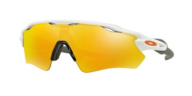 Oakley Radar EV Path Sunglasses - Men's Polished White Frame Fire Iridium Lenses 920816-38