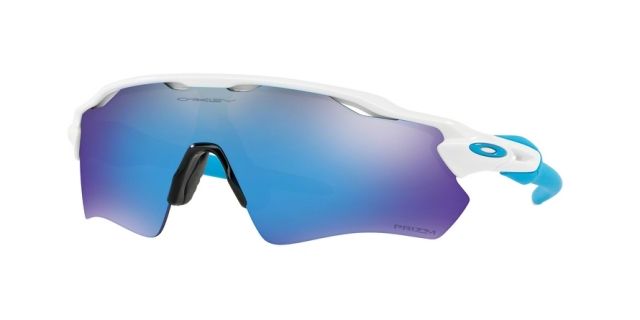 Oakley Radar EV Path Sunglasses - Men's Polished White/Blue Frame Prizm Sapphire Lenses 920857-38