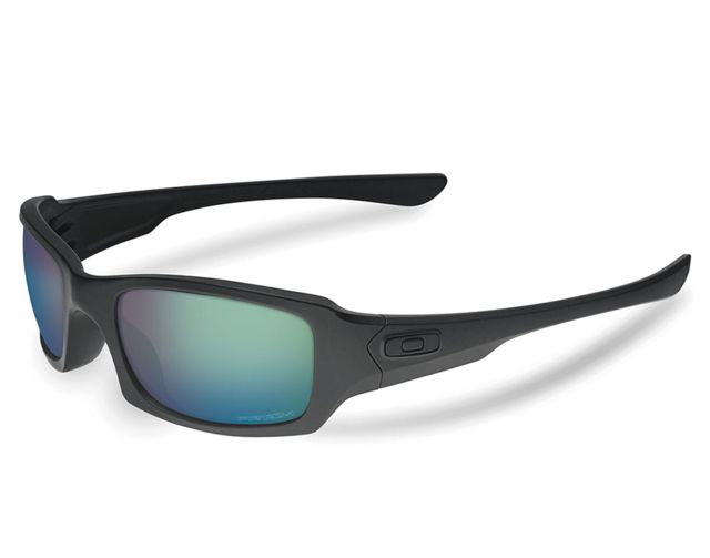 Oakley SI Fives Squared Sunglasses Matte Black Frame Rectangle Prizm Maritime Lens