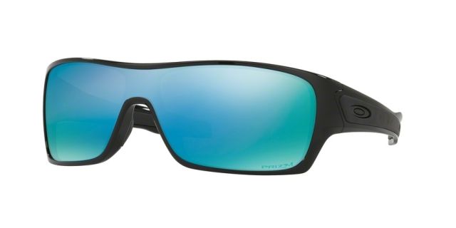 Oakley OO9307 Turbine Rotor Sunglasses - Men's Polished Black Frame Prizm Deep Water Polarized Lenses 930708-32