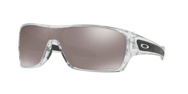 Oakley OO9307 Turbine Rotor Sunglasses - Men's Polished Clear Frame Prizm Black Polarized Lenses 930716-32
