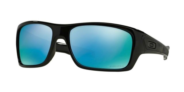 Oakley Turbine Sunglasses - Men's Polished Black Frame Prizm Deep H2o Polarized 63 mm Lenses