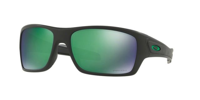 Oakley Turbine Sunglasses - Men's Matte Black Frame Prizm Jade Polarized 63 mm Lenses