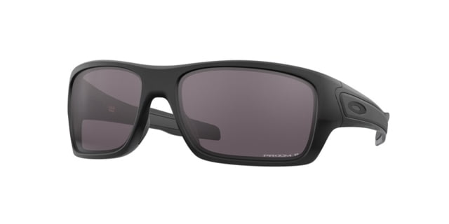 Oakley Turbine Sunglasses - Men's Matte Black Frame Prizm grey polarized 63 mm Lenses