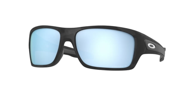 Oakley Turbine Sunglasses - Men's Matte Black Camo Frame prizm deep water polar 63 mm Lenses