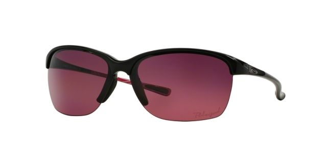 Oakley Unstoppable OO9191 Sunglasses 919110-65 - Polished Black Frame Rose Gradient Polarized Lenses