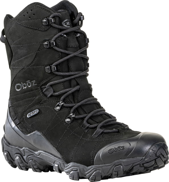 Oboz Bridger 10in Insulated B-DRY Winter Boots - Men's Medium Black Sea 12 US