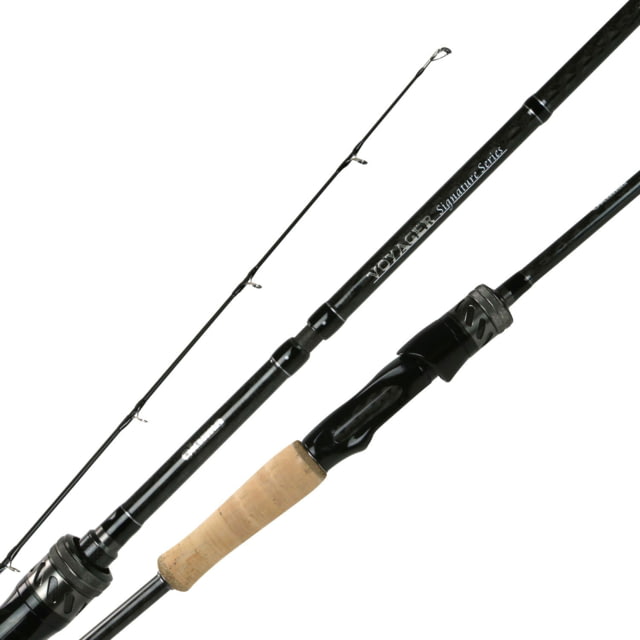 Okuma Fishing Tackle Voyager Signature Freshwater Spinning Rod 7ft 2in Medium Light Moderate Fast 4 Pieces Reargrip Length 10.5in