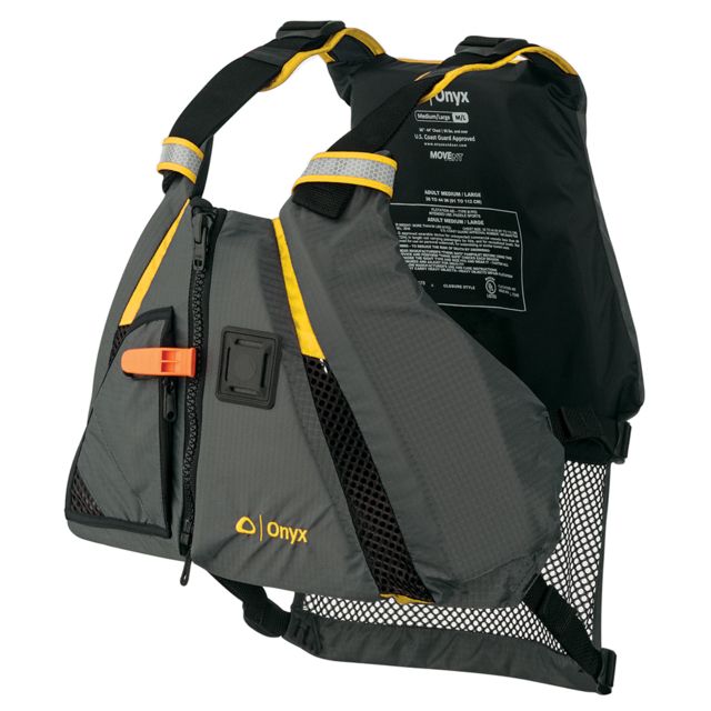Onyx Outdoor MoveVent Dynamic Paddle Sports Vest - Yellow/Grey - XS/Small