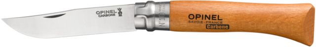 Opinel Carbon Steel Folding Knife No.10 5 1/8in. Beechwood Handle Wood
