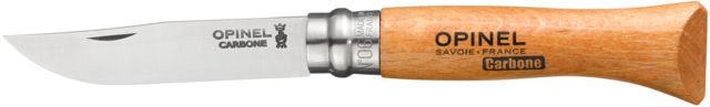 Opinel Carbon Steel Folding Knife No.6 3 5/8in. Beechwood Handle Wood