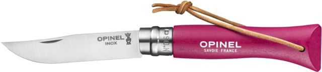 Opinel Colorama Folding Knife No.6 2.75in w/ Virobloc 12C27 Sandvik SS Hornbeam Handle Strawberry