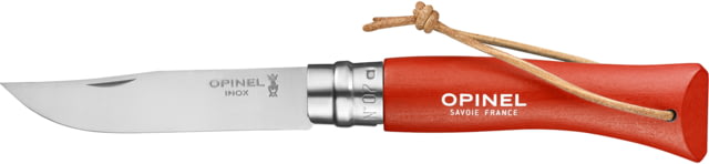 Opinel Colorama Folding Knife No.7 3.15in w/ Virobloc 12C27 Sandvik SS Hornbeam Handle Orange