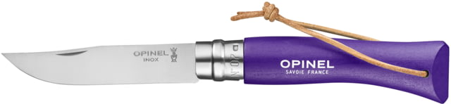 Opinel Colorama Folding Knife No.7 3.15in w/ Virobloc 12C27 Sandvik SS Hornbeam Handle Purple