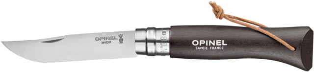 Opinel Colorama Folding Knife No.8 3.35in w/ Virobloc 12C27 Sandvik SS Hornbeam Handle Dark Brown