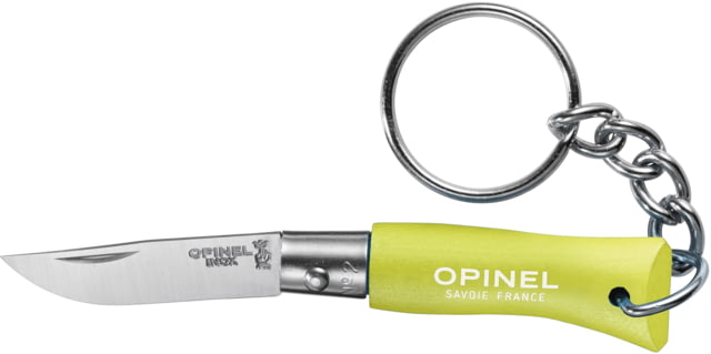 Opinel Keyring Colorama Folding Knife No.2 1.38in 12C27 Sandvik SS Beechwood Handle Anise