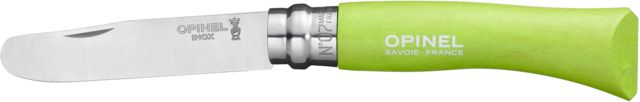 Opinel My First Opinel Scout Folding Knife No.7 3in 12C27 Sandvik SS Hornbeam Handle Green