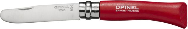 Opinel My First Opinel Scout Folding Knife No.7 3in 12C27 Sandvik SS Hornbeam Handle Red