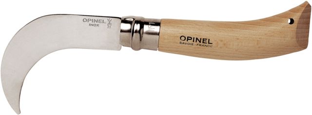 Opinel Pruning Folding Knife No.10 3.25in 12C27 Sandvik SS Beechwood Handle Wood