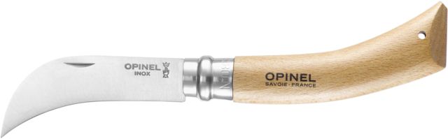 Opinel Pruning Folding Knife No.8 4.25in. 12C27 Sandvik SS Beechwood Handle Wood