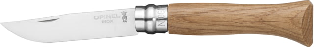 Opinel Stainless Steel Folding Knife No.6 2.75in w/ Virobloc 12C27 Sandvik SS Oak Handle Oak
