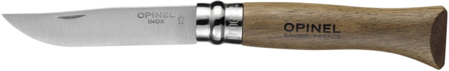 Opinel Stainless Steel Folding Knife No.6 2.75in w/ Virobloc 12C27 Sandvik SS Walnut Handle Walnut