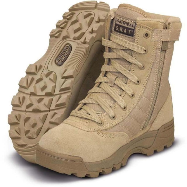 Original S.W.A.T. Classic 9in. Tactical Boots Side Zip Tan8.5