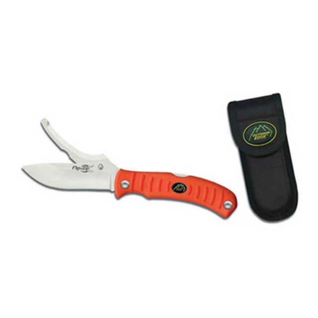 Outdoor Edge Cutlery Flip N' Blaze Folder Knife Orange Clam Pack 3.5in. Gutting Blade 3.5in. Skinning Blade 101952