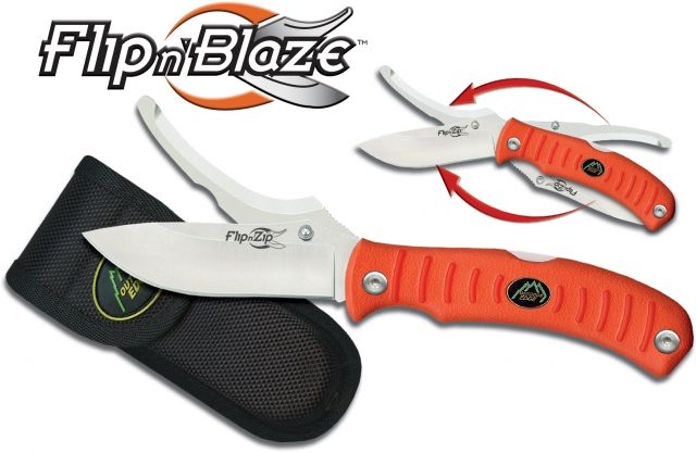 Outdoor Edge Cutlery Flip N' Blaze Knife Orange One size