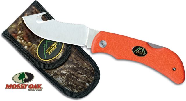 Outdoor Edge Cutlery Grip Hook Blaze Knife Orange