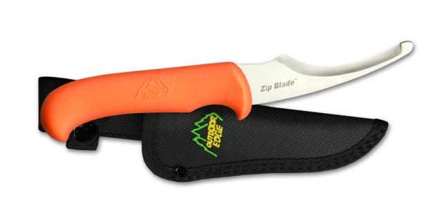 Outdoor Edge Cutlery Zip Blade 4in Fixed Blade Knife Orange