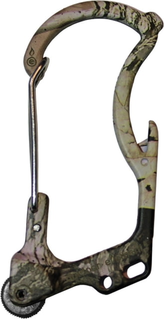 Outdoor Element Firebiner Survival Carabiner 3in Overall Beige Camo Titanium Coated SS Body Rated For 100 Lbs