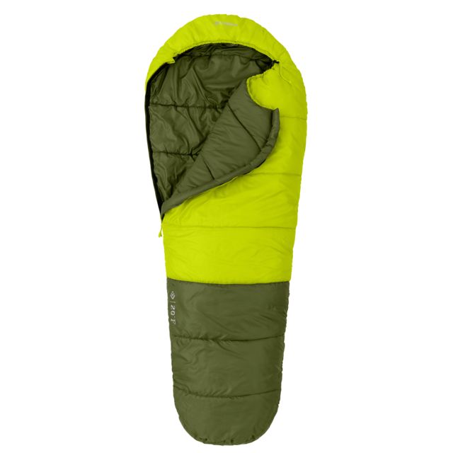 Outdoor Products 20F Mummy Sleeping Bag Light Green/Dark Green