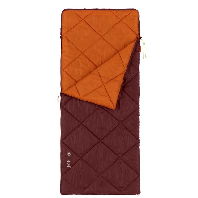 Outdoor Products 40F Extra Large Sleeping Bag w/ Pillow Orange/Maroon
