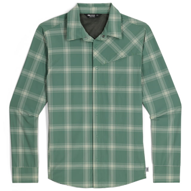 Outdoor Research Astroman Long Sleeve Sun Shirt - Men's Balsam Plaid Medium