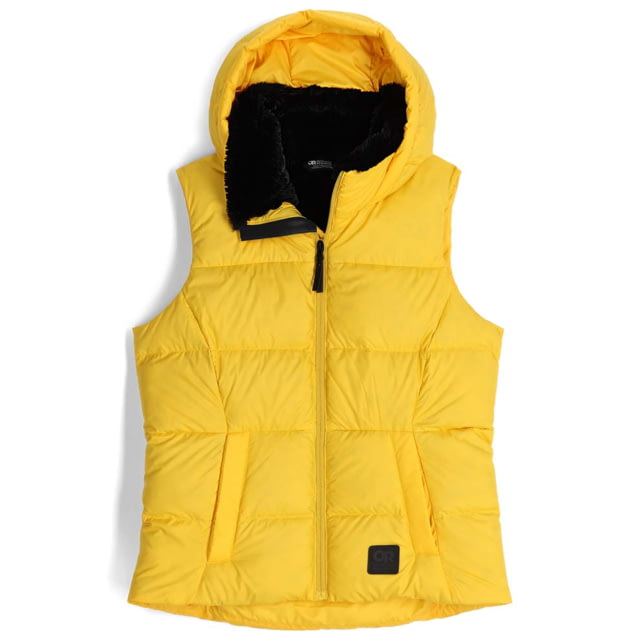 Outdoor Research Coldfront Hooded Down Vest II - Women's Saffron Large