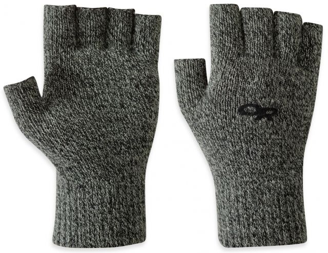 Outdoor Research Fairbanks Fingerless Gloves - Unisex-Charcoal-L/XL