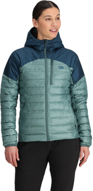 Outdoor Research Helium Down Hoodie Jacket - Women's Neptune/Harbor S