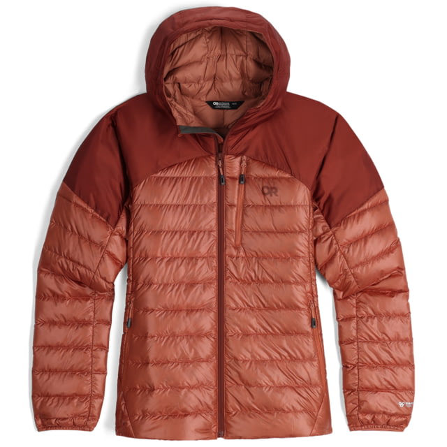 Outdoor Research Helium Down Hoodie - Womens Cinnamon/Brick Extra Small